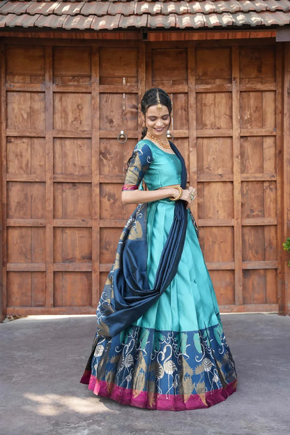 South Indian Festival Traditional Half Saree (HansPAttu)