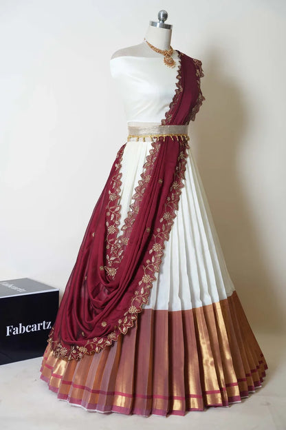 South Indian Festival Traditional Half Saree (Zara)