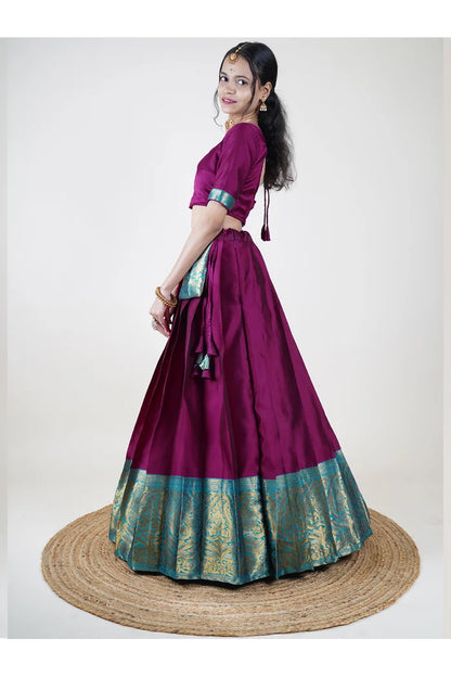 South Indian Festival Traditional Half Saree (Aarvi)