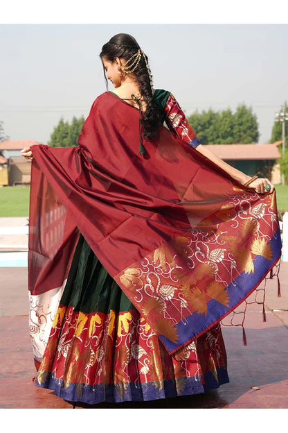 South Indian Festival Traditional Half Saree (HansPAttu)