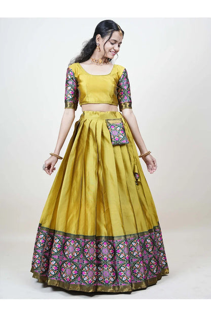 South Indian Festival Traditional Half Saree (GolGolPAttu)