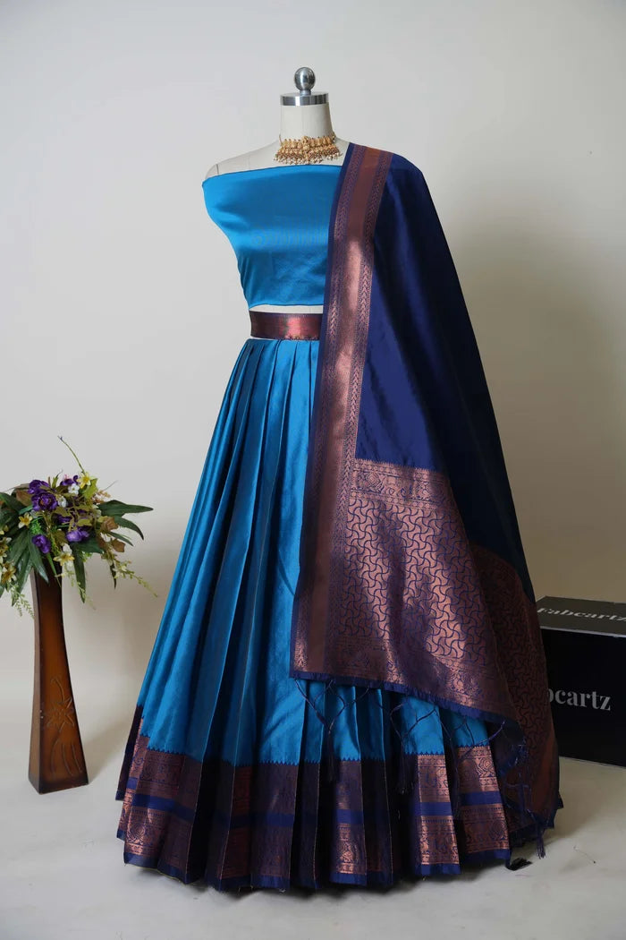 South Indian Festival Traditional Half Saree (Yenugu)