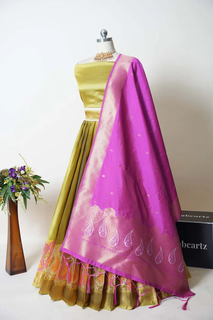South Indian Festival Traditional Half Saree (Parvati)