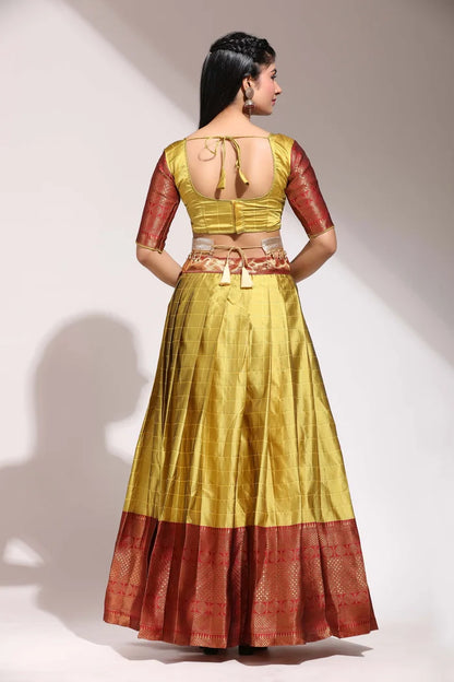 South Indian Festival Traditional Half Saree (Saraswati)