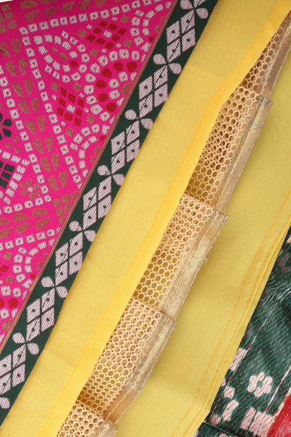 South Indian Festival Traditional Half Saree (Gujarati Bandhini)
