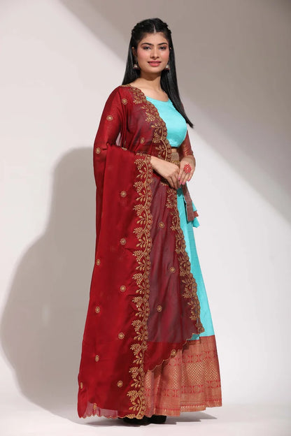 South Indian Festival Traditional Half Saree (Saraswati)
