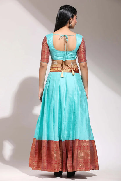 South Indian Festival Traditional Half Saree (Saraswati)