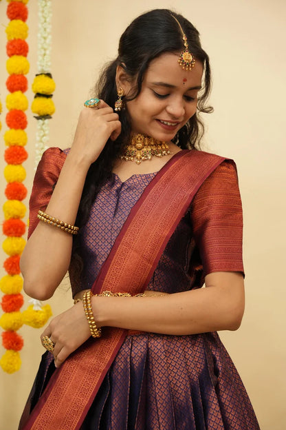 South Indian Festival Traditional Half Saree (Ival)