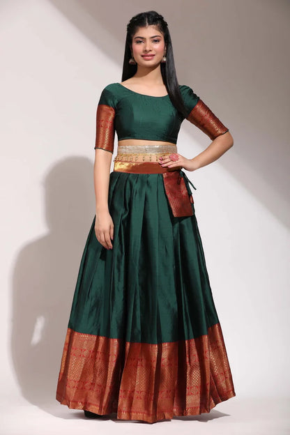 South Indian Festival Traditional Half Saree (Saraswati)