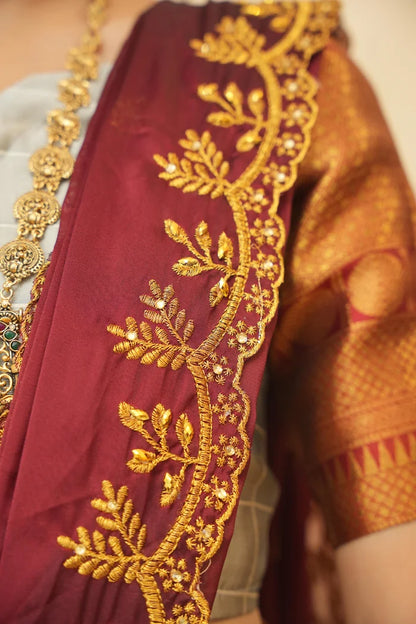 South Indian Festival Traditional Half Saree (Saraswati)