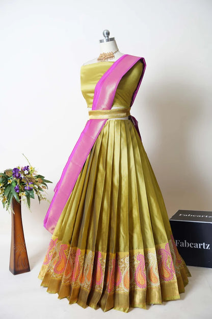 South Indian Festival Traditional Half Saree (Parvati)