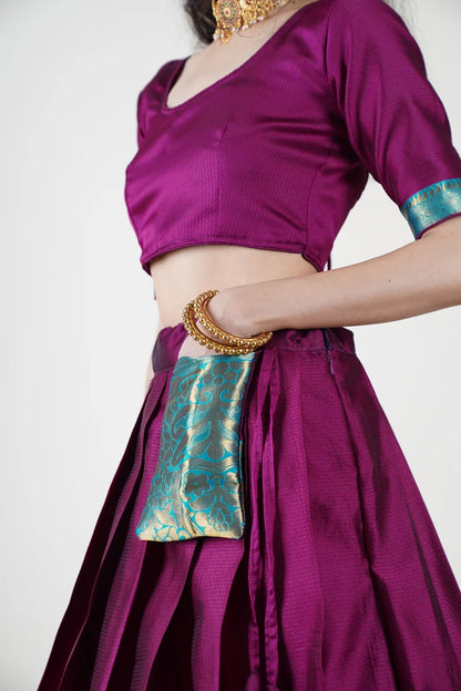 South Indian Festival Traditional Half Saree (Aarvi)