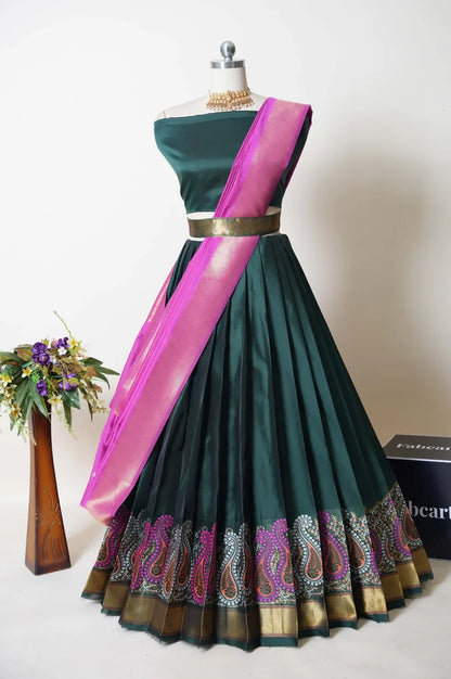 South Indian Festival Traditional Half Saree (Parvati)
