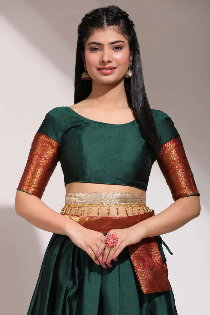 South Indian Festival Traditional Half Saree (Saraswati)