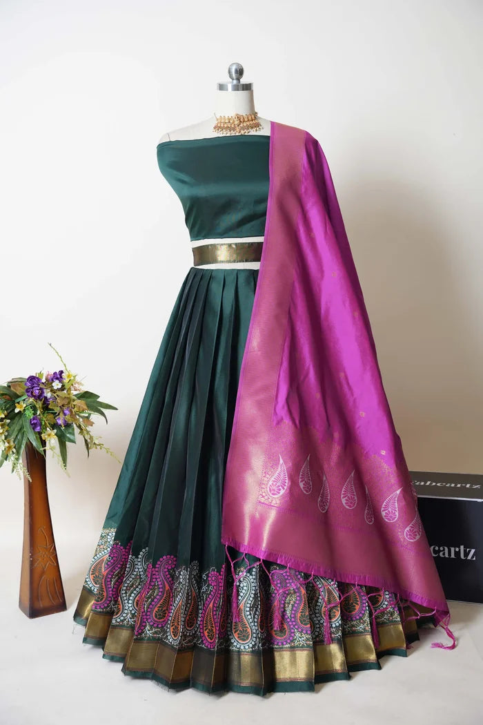 South Indian Festival Traditional Half Saree (Parvati)