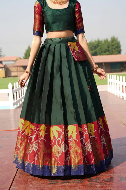 South Indian Festival Traditional Half Saree (HansPAttu)