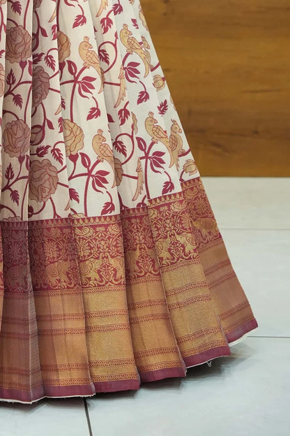 దక్షిణ భారత పండుగ సాంప్రదాయ హాఫ్ చీర (ఛవి) 