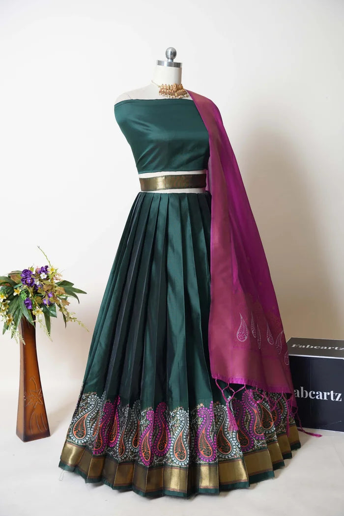 South Indian Festival Traditional Half Saree (Parvati)