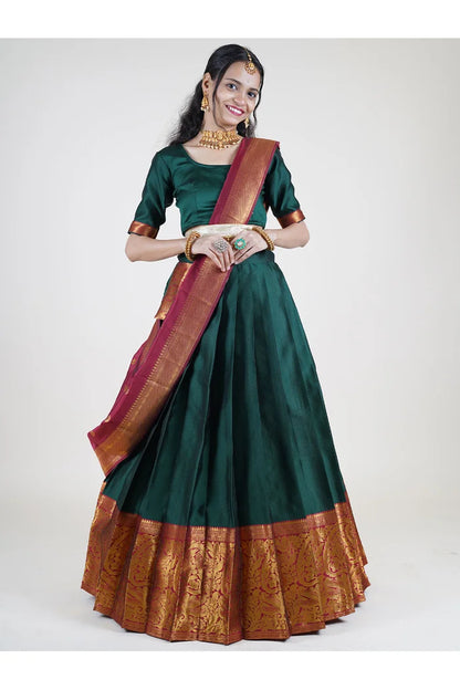 South Indian Festival Traditional Half Saree (Aarvi)