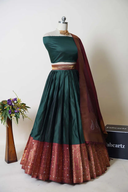 South Indian Festival Traditional Half Saree (Sarojini)