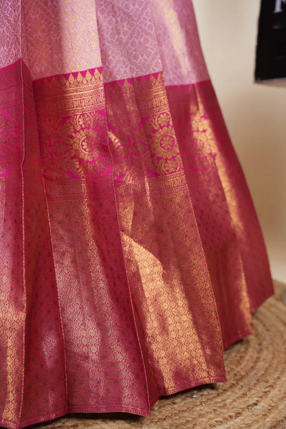 (Juhi) Women's Woven Design Half Saree with Blouse and Dupatta