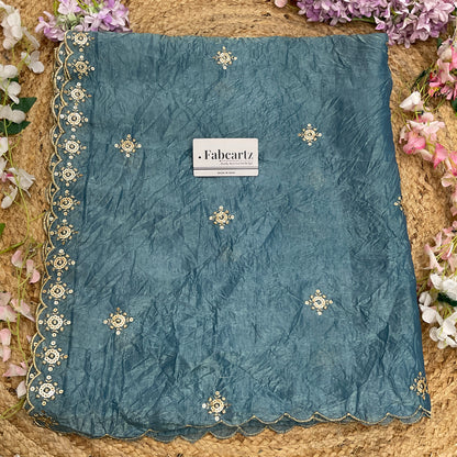 Beautiful Embroidery work & Gold Crush Dupatta for women | Only Dupatta Gold Crush Dup