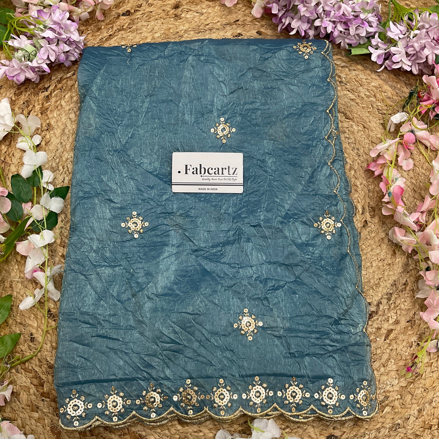 Beautiful Embroidery work & Gold Crush Dupatta for women | Only Dupatta Gold Crush Dup