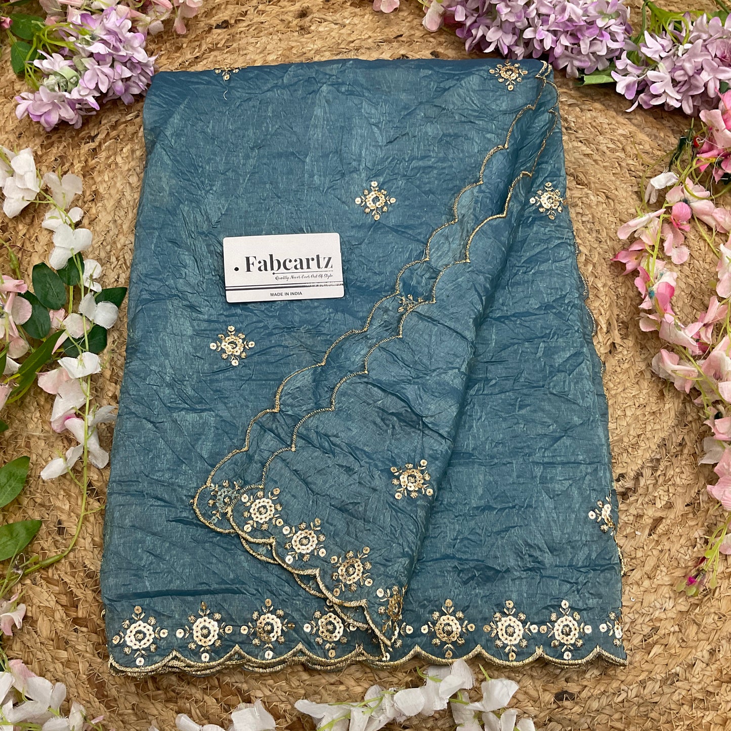 Beautiful Embroidery work & Gold Crush Dupatta for women | Only Dupatta Gold Crush Dup