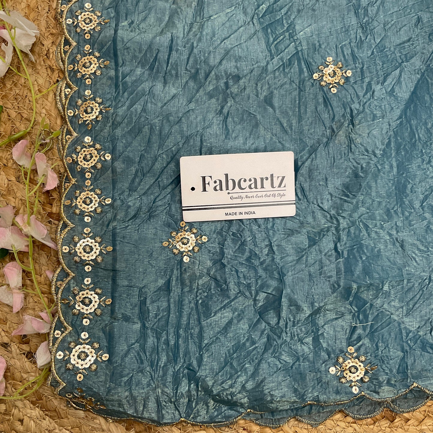 Beautiful Embroidery work & Gold Crush Dupatta for women | Only Dupatta Gold Crush Dup