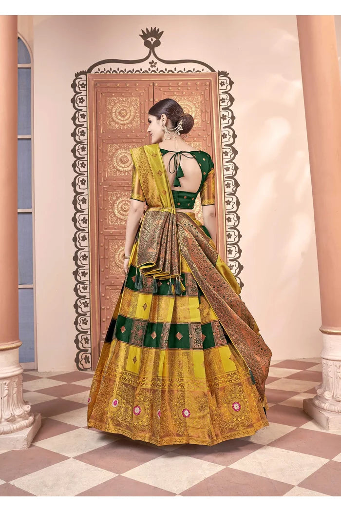 South Indian Festival Traditional Half Saree(Vishnu)