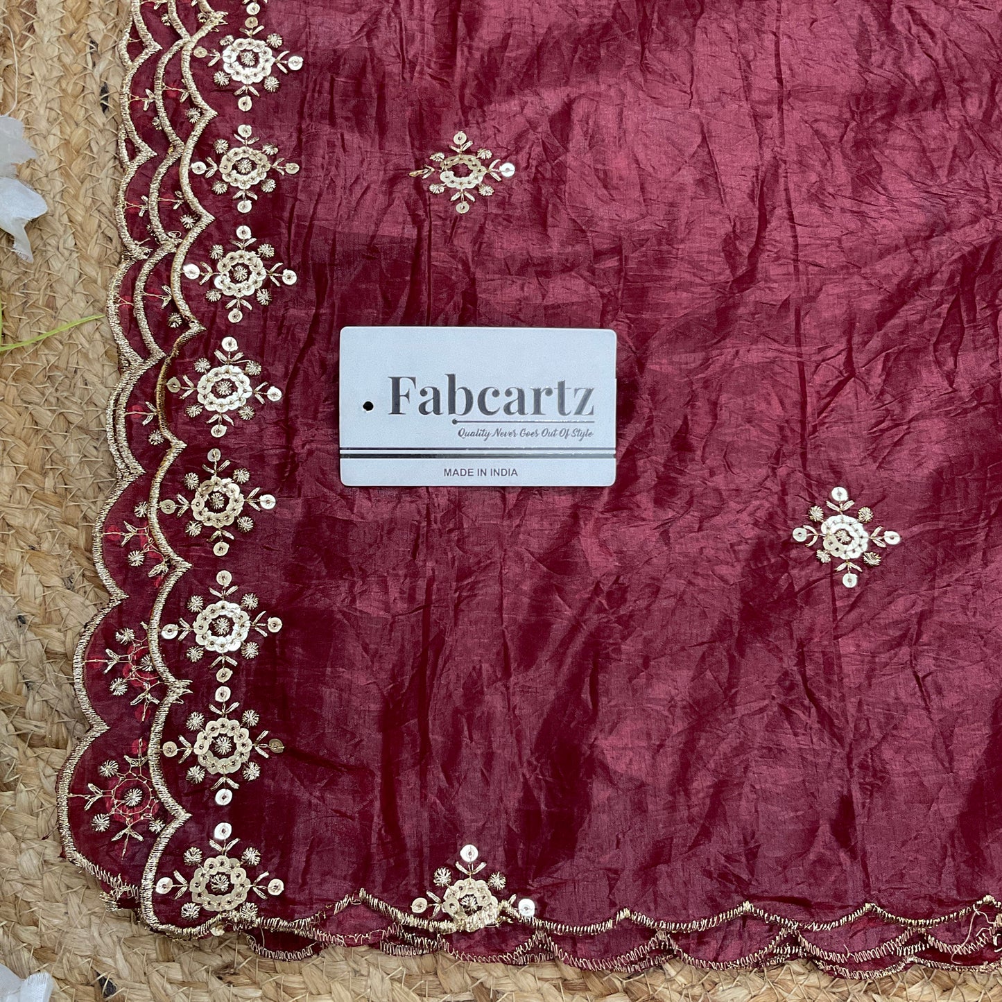 Beautiful Embroidery work & Gold Crush Dupatta for women | Only Dupatta Gold Crush Dup