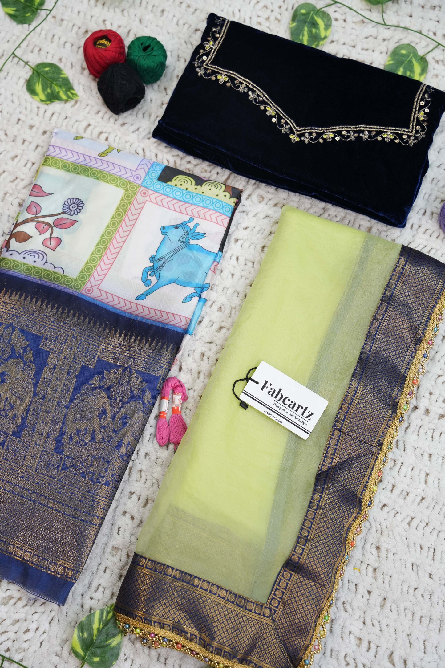South Indian Festival Traditional Half Saree VintageCow