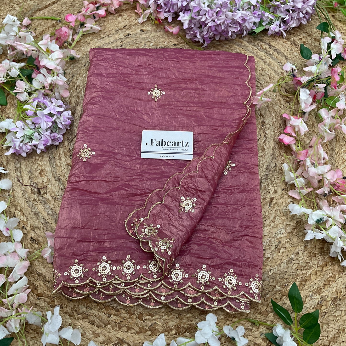 Beautiful Embroidery work & Gold Crush Dupatta for women | Only Dupatta Gold Crush Dup