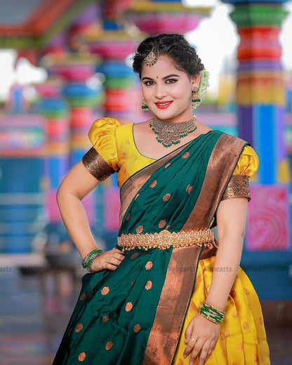 Captivating South Indian Festival Traditional Half Saree: Embrace Timeless Elegance! 💃✨