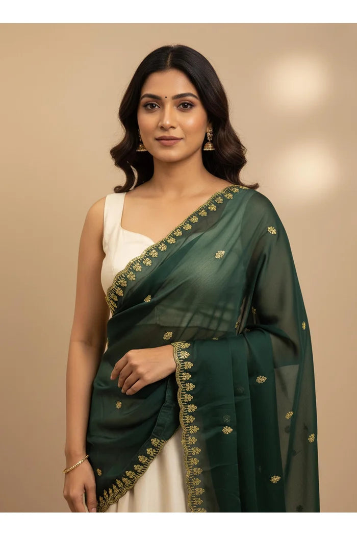 Beautiful Embroidery Rangoli Dupatta for women | Only Dupatta Aditi Dup