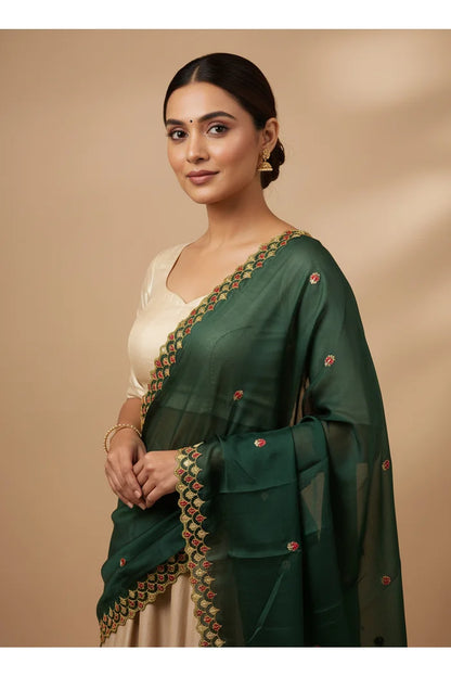 Beautiful Embroidery work Rangoli Dupatta for women | Only Dupatta Pranavi Dup