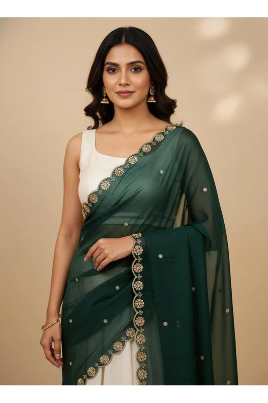 Beautiful Hand work and Beads work Rangoli Dupatta for women | Only Dupatta Dharani Dup