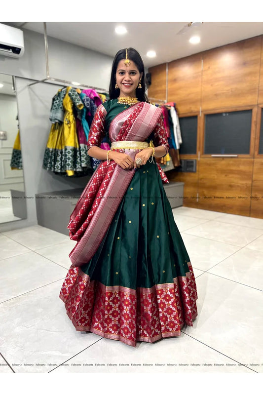 JanjalPAttu South Indian Festival Traditional Half Saree