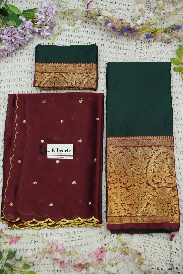 దక్షిణ భారత పండుగ సాంప్రదాయ హాఫ్ చీర (ఆర్వి) 