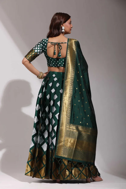 Multiverse Pattu South Indian Festival Traditional Half Saree