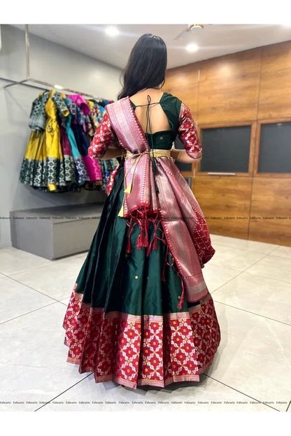 JanjalPAttu South Indian Festival Traditional Half Saree