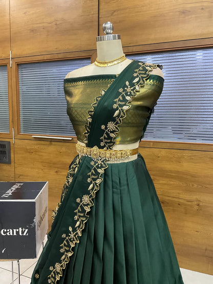 South Indian Festival Traditional Half Saree (NarayanRango)