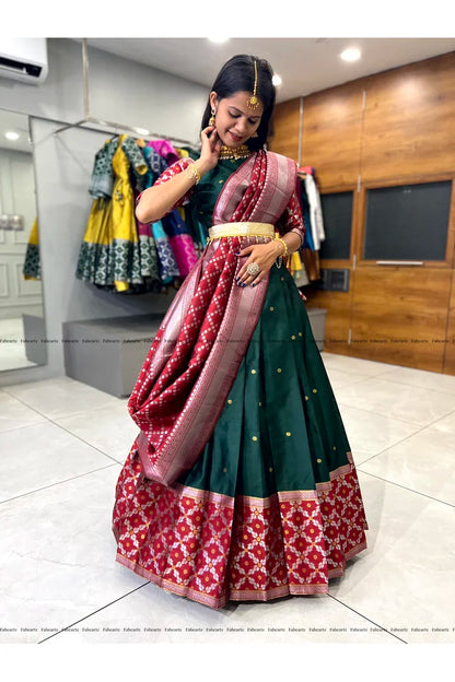JanjalPAttu South Indian Festival Traditional Half Saree