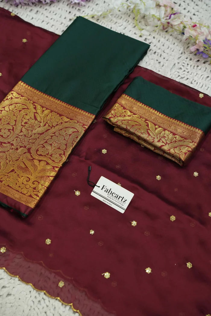 దక్షిణ భారత పండుగ సాంప్రదాయ హాఫ్ చీర (ఆర్వి) 