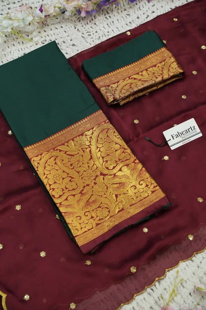 దక్షిణ భారత పండుగ సాంప్రదాయ హాఫ్ చీర (ఆర్వి) 