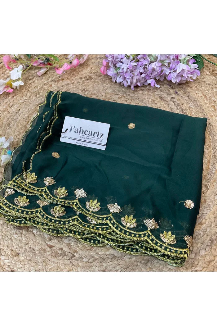 Beautiful Embroidery work Rangoli Dupatta for women | Only Dupatta Juhi Dup