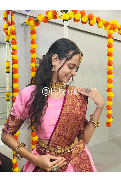 WaanmayiButtaCutting South Indian Festival Traditional Half Saree