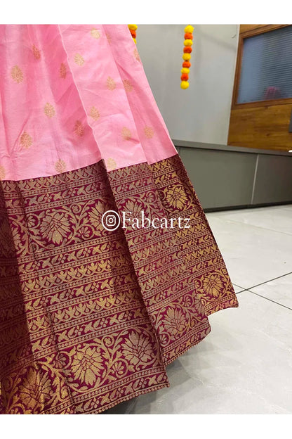 WaanmayiButtaCutting South Indian Festival Traditional Half Saree