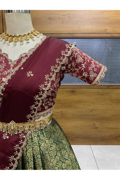 దక్షిణ భారత పండుగ సాంప్రదాయ హాఫ్ చీర (ఛవి) 