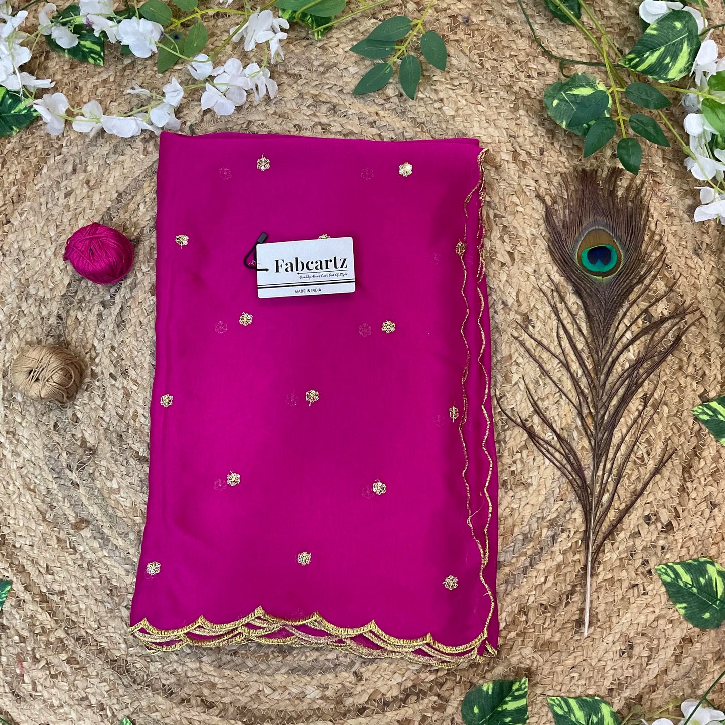 BittuDup Beautiful Embroidery work Rangoli Dupatta for women | Only Dupatta